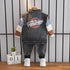 Boys spring and autumn suit set of three