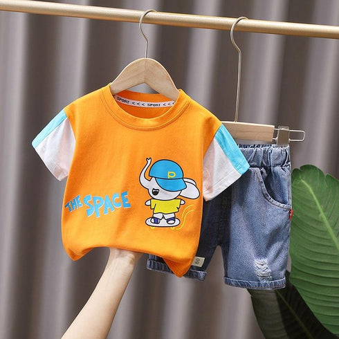 Boys summer short sleeve suit