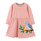 Autumn New Girl Princess Dress European And American Style Girl Long Sleeve Dress Knitted Cotton Embroidered Children's Dress