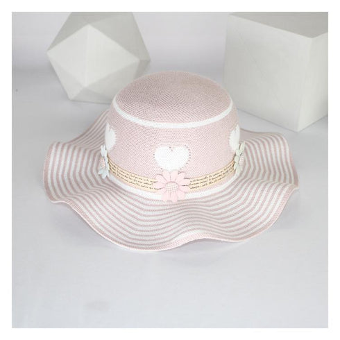 Children's summer sunscreen straw hat, Circumference 19-20 in