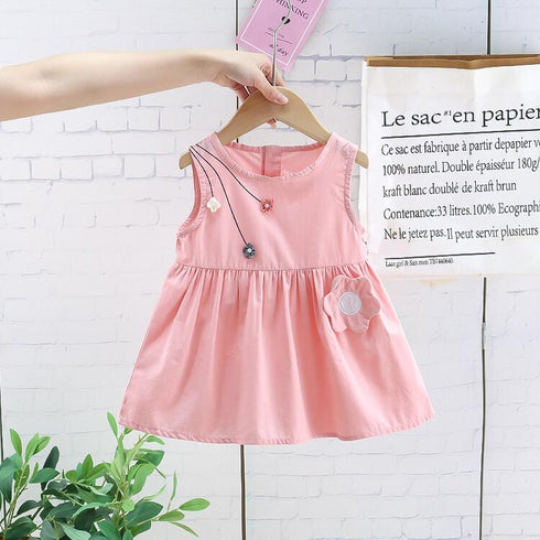 Children's Three Flower Sleeveless Dress