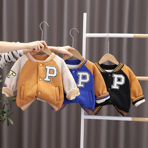 Winter boys with velvet coat