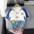 Spring and Autumn Children's Baseball Suit Set of Three