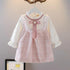 Little Fragrant Style Dress Spring and Autumn Girl Bow Foreign Style Baby Girl Princess Dress