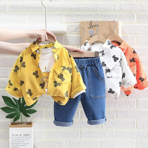 Boy's Spring and Autumn Suit Three Pieces