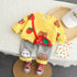 Round Neck Bear Rabbit Sweater Long Sleeve Suit With Zipper Bag