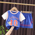 Sports Round Neck Short Sleeve Suit Baby Basketball Suit Two-piece Set