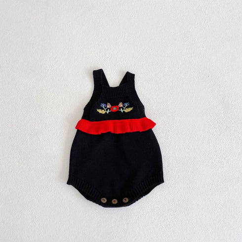 Cotton Knitted Embroidered Strap
