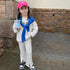 Girls' Spring Letter Print Casual Comfort Suit