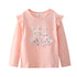 Girls Cotton Long Sleeve T-shirt European And American Style Cartoon Printed Round Neck Jacket