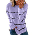 Loose Joker Striped Long Sleeve Sweatshirt