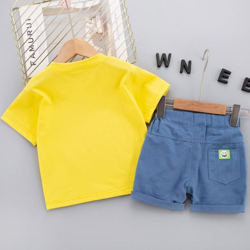 Children's suit short sleeve shorts two-piece set