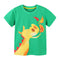 Summer Boy Giraffe Printed Short Sleeve