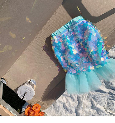 Children's Western-style Sequin Fishtail Skirt Girl Princess Skirt