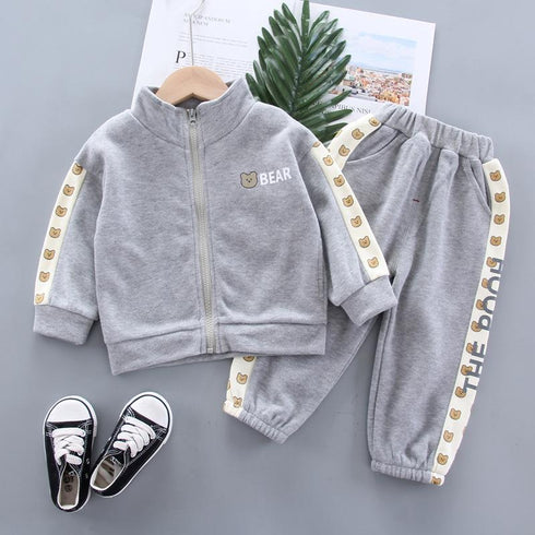 Spring and Autumn Boys Leisure Sports Suit Two-Piece Set