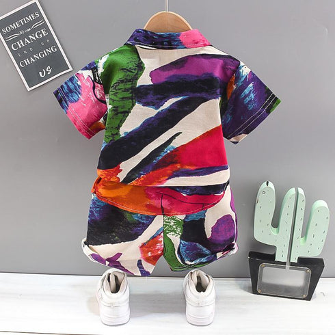 Children's Abstract Large Leaf Two-piece Set