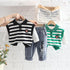 Spring and Autumn Boys Vest Three-Piece Set
