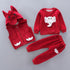 Winter children's velvet suit set of three