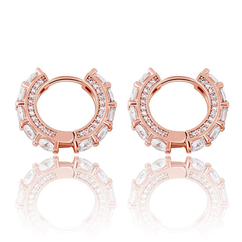 Ring Earrings Zircon Hip Hop Earrings
