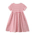 Short Sleeve Knitted Cotton Girl Dress Cartoon Cute Children's Dress