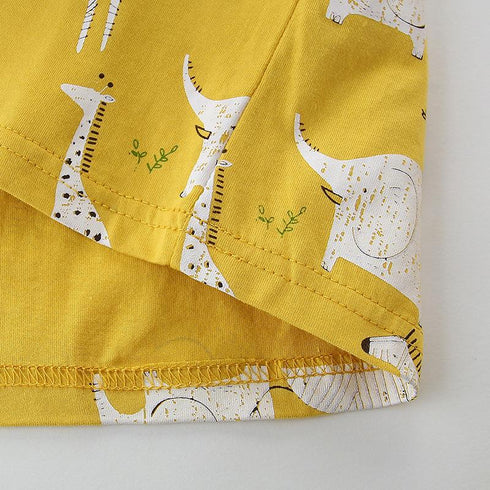 Summer girls cartoon giraffe dress