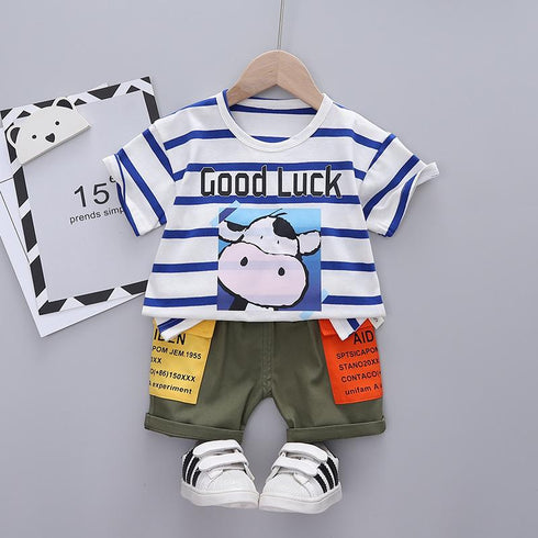 Summer boys T-shirt set short sleeve two-piece set