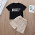 Boys summer suit short sleeve casual pants two-piece set