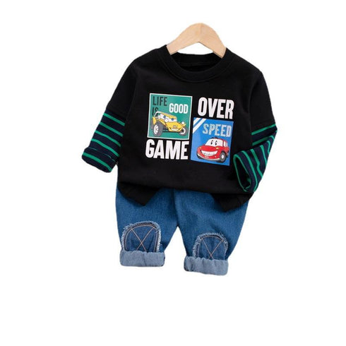 Boys spring and autumn suit two-piece set