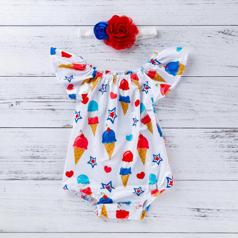 New American Independence Day girl onepiece