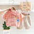 Plaid Shirt Loose Shorts Two-piece Set