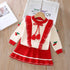 New Year's Christmas cherry handmade sweater set cute children's sweater
