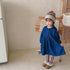 Girls Denim Dress Spring and Autumn Long Sleeve Princess Dress