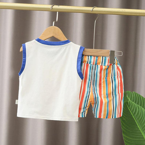 Summer boy vest set two-piece set