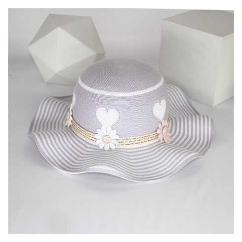 Children's summer sunscreen straw hat, Circumference 19-20 in