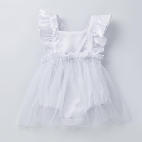 Suspender Fly Sleeve Khaki Dress, Foreign Style Sleeveless Vest Skirt