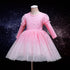 Girls Long Sleeve Dress Autumn New Gradient Starry Mesh Sequins Children's Dress Princess Dress
