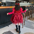 Festival plus velvet dress New Year Christmas dress dress red dress