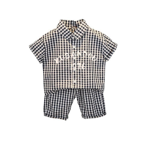 Children's short sleeve suit short sleeve shorts two-piece set