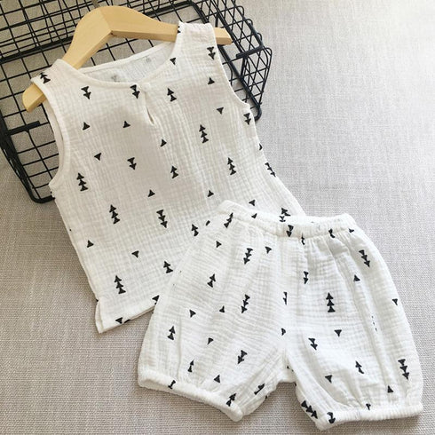Baby Summer Vest Korean Cotton Yarn Set