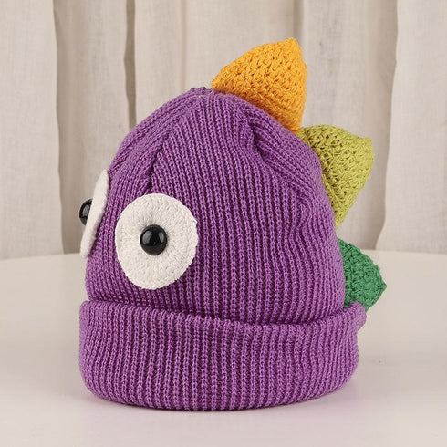 Autumn and winter dinosaur monster children's knitted wool cap 18.5-20.4 inch