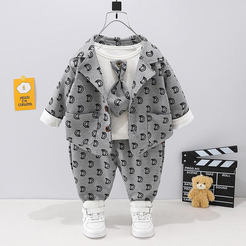 Spring and Autumn Children's Three-Piece Set