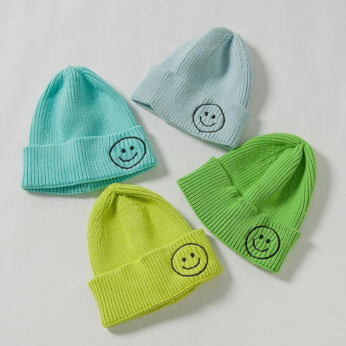 Embroidered wool smiling face hat 12.59-18.89 inches