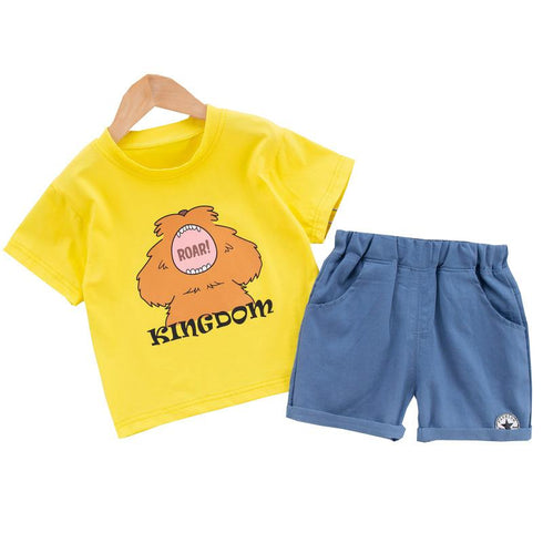 Children's suit short sleeve shorts two-piece set