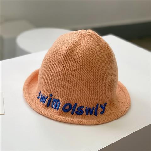 Children's Fisherman's Hat Embroidered Wool Knitted Hat