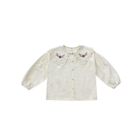 Children's Baby Collar Embroidered Shirt Top