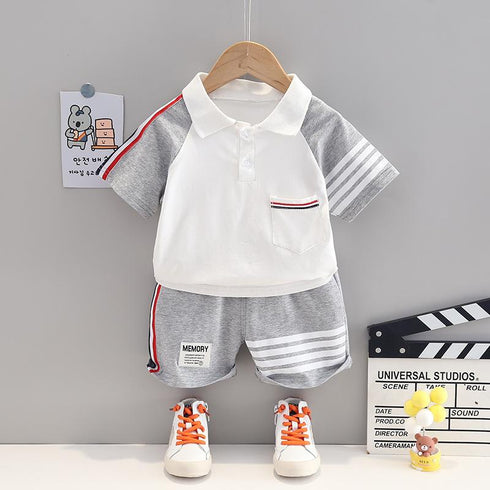 Boys summer short sleeve t-shirt suit