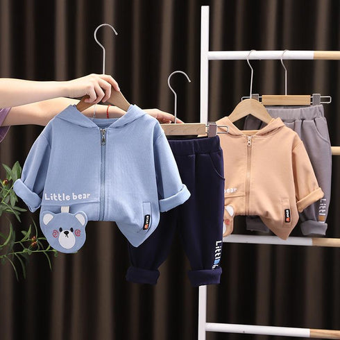 Spring and Autumn Children's Long Sleeve Hoodie Two-Piece Set