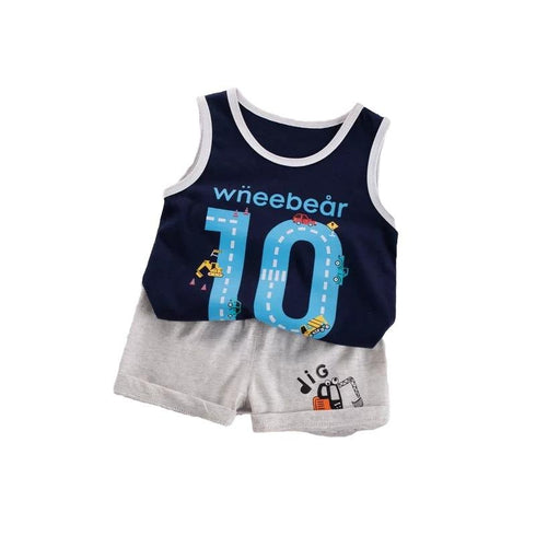 Boys Summer Vest Set Two-Piece Set