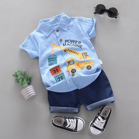Summer Boy Digger Shirt Set