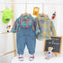 Boy's Shirt Denim Straps Two-Piece Set